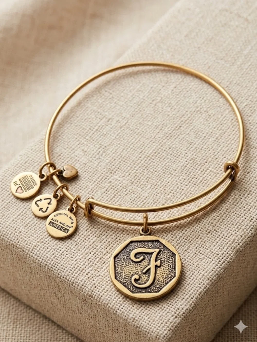 NWT Alex and Ani Script Initial 